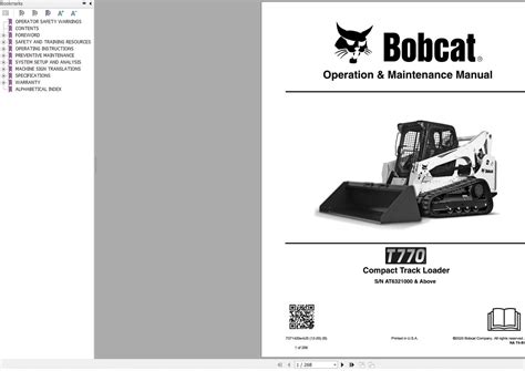 bobcat t770 owner's manual